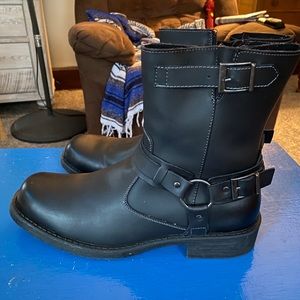 Men’s Black Moto Boots